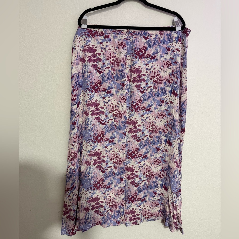 Reformation Floral Midi Skirt - Purple and Pink - Picture 3 of 5